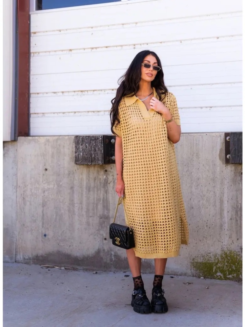 PLUS SIZE: Soul Stuff Knit Dress + Slip in Tan from Dressed in LALA